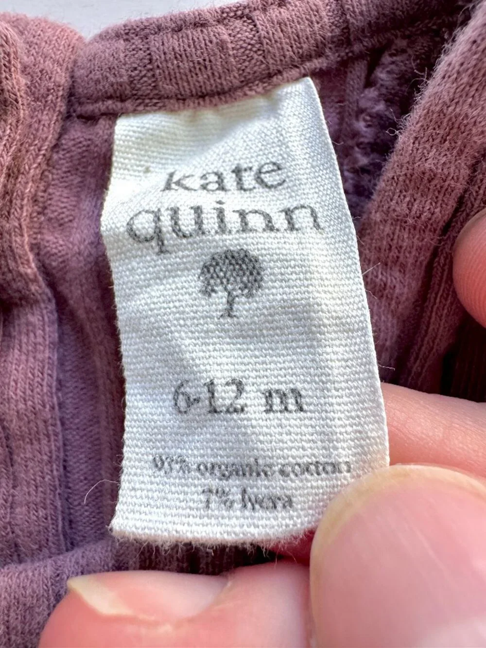 Kate Quinn Moth Butterfly Ribbed Skirted Bodysuit Plum 6-12M